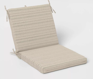 lot 340 image: LOT OF 2 43x21 Woven Outdoor Chair Cushion - Threshold