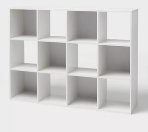 lot 354 image: 12-Cube Book Shelf White - Brightroom