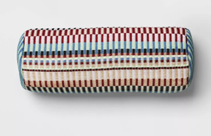 lot 355 image: LOT OF 4 20x8 Broken Bars Outdoor Bolster Pillow - Threshold