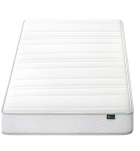 lot 369 image: Zinus Twin Medium Quilted Top 6 in Foam and Spring Mattress 2-Piece Set for Bunk Beds