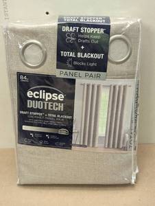 lot 95 image: Eclipse DuoTech - Total Blackout - Panel Pair - 104 x 84 Maddox Linen
