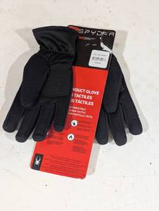 lot 110 image: Spyder Mens Core Conduct Gloves 3M Thinsulate Leather Palm Medium Black