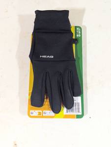lot 112 image: HEAD Mens Ultrafit Touchscreen Running Gloves. Black. X-Large
