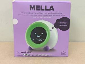 lot 78 image: Ready To Rise Childrens Sleep Trainer Night Light and Sleep Sounds Machine Alarm Clock - LittleHippo