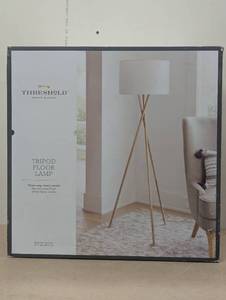 lot 83 image: Modern Tripod Floor Lamp Natural - Threshold