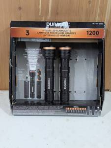 lot 31 image: 2 Pack - Duracell Ultra Hybrid LED Flashlights 1200 Lumens Rechargeable or AAA