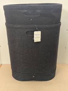 lot 57 image: Pair of Felt Double Hamper Charcoal - Brightroom Polyester, 6000 Volume, Adjustable