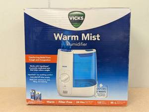 lot 49 image: Vicks Warm Moisture Humidifier - WhiteBlue
