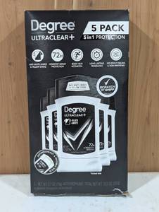 lot 10 image: 5 Pack Degree Solid Antiperspirant Deodorant Ultra clear Mens BlackWhite 2.7ozEa