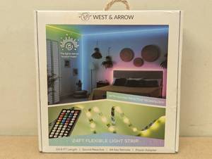 lot 75 image: 24.6 Strip Light with Sound Reactive Technology - West & Arrow RGB, Remote