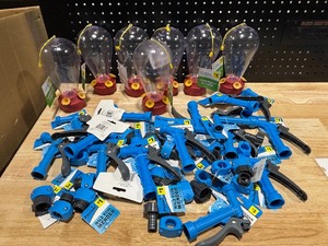 lot 18 image: Hose Menders, Hose Nozzles, Hummingbird Feeders