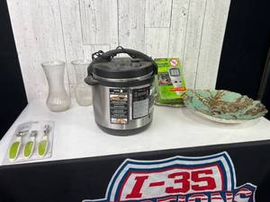 lot 556 image: Fagor Lux Multi-Cooker, ThermaCELL Repellent, and Household Items