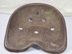 Vintage Metal Tractor Seat about 19" Wide