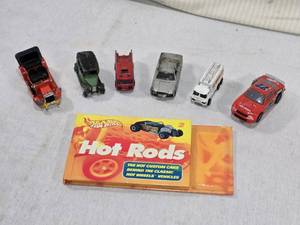 lot 48 image: Lot of Vintage and Modern Diecast Toy Cars Including a Dinky Toys and Corgi and Hot Wheels Book