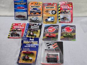 lot 59 image: Lot of Die-Cast Model Cars in Original Packaging by Hard Body, Matchbox, Tonka and More