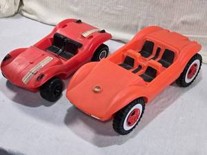 lot 73 image: Toy Cars one branded BIG and made in West Germany and the other IRWIN CORP.