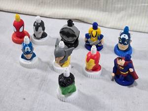 lot 76 image: Lot of Superhero Character Bottle Caps