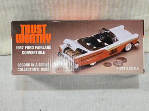 lot 90 image: Trust Worthy 1957 Ford Fairlane Convertible Coin Bank Limited Edition