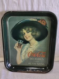 lot 120 image: Coca-Cola Vintage Advertising Tray approximately 13 inches by 11 inches.