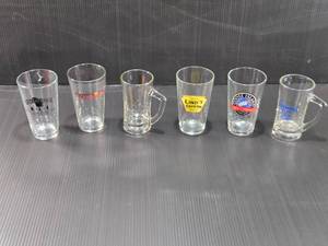lot 153 image: Lot of Beer Glasses from Various Breweries - Sconnie Ale, Riverside Brewery, Linds Tavern, Goose Island Beer Company, and Olympia Beer
