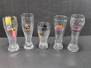 lot 164 image: Branded Beer Glasses including Imperial, Boh, Erdinger