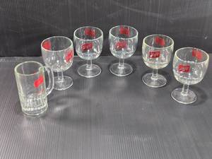 lot 167 image: Vintage Schlitz Glassware with Mugs and Goblets