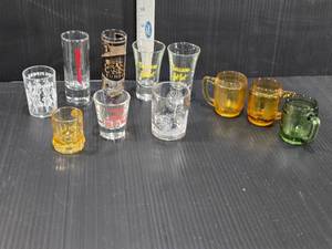 lot 175 image: Assorted Shot Glasses and Miniature Mugs