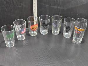 lot 178 image: Souvenir Pint Glasses - Sand Creek Brewing Company, Race Rock Orlando, Buckner and Others