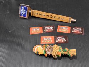 lot 198 image: Lot of Brewery Tap Handles and Labels