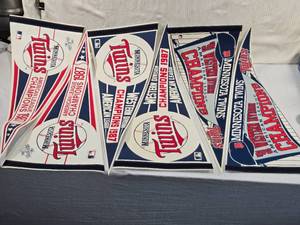 lot 239 image: Minnesota Twins 1987 American League Western Division Champions Pennants