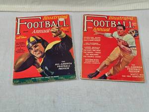 lot 248 image: Lot of two vintage Illustrated Football Annual magazines from 1940 and 1941