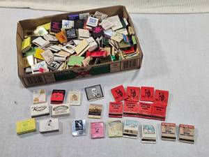 lot 303 image: Vintage Matchbooks from Various Locations hotels, restaurants, and casinos, promotional messages, such as war bonds and local businesses