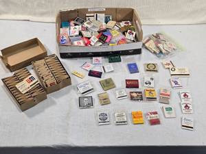 lot 304 image: Vintage Matchbooks and Matchboxes including full boxes of W-M Roberts Hamilton, Hotels, Casinos, Restaurants and More