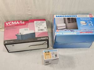 lot 325 image: VCMA-15 condensate pump, a SANICONDENS condensate pump, and a Hampton Bay wired 30VA transformer