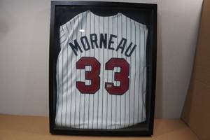 lot 2 image: Signed Justin Morneau Jersey in Shadow Box