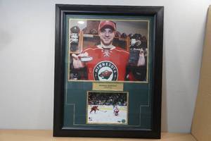 lot 3 image: Signed Marian Gaborik 2008 All-Star Minnesota Wild Plaque