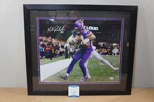 lot 4 image: Signed Kyle Rudolph Framed Picture