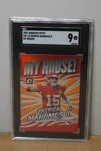 lot 37 image: 2021 Donruss Optic Patrick Mahomes II My House Football Card - SGC 9