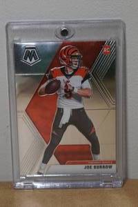 lot 49 image: 2020 Panini Mosaic Joe Burrow Rookie Football Card