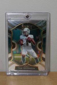 lot 50 image: 2020 Panini Select Tua Tagovailoa Rookie Football Card