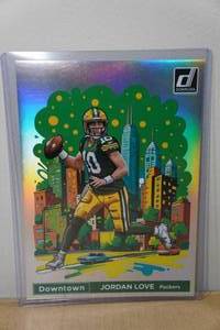 lot 57A image: 2024 Donruss Jordan Love Downtown Box Topper Football Card