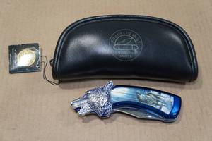 lot 91 image: Franklin Mint Call of the North Wolf Collectors Knife