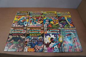 lot 106 image: 8 Marvel Captain America Comic Books