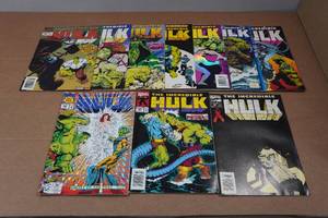 lot 128 image: 10 Marvel The Incredible Hulk Comic Books