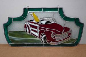 lot 178 image: Stained Glass Wall Art