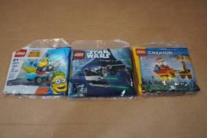 lot 205 image: 3 Lego Building Sets - Minions, Star Wars, Santa