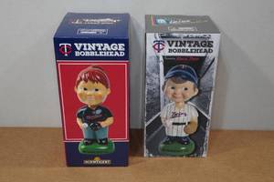 lot 217 image: 2 Vintage Style Minnesota Twins Bobbleheads