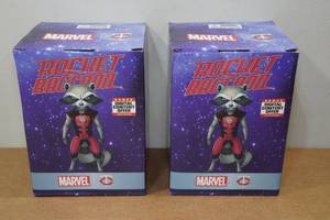 lot 218 image: 2 Minnesota Twins Rocket Racoon Bobbleheads