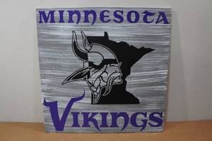 lot 237 image: Minnesota Vikings Wooden Sign