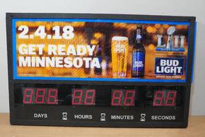 lot 246 image: Bud Light Programmable Super Bowl Count Down Clock